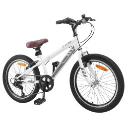 vidaXL Mountainbike 24 Inch 6-Snelheid voor 8-12 jaar oud Wit