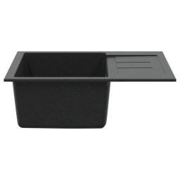 vidaXL Wasbak Zwart 620 x 500 mm 80% Kwarts en 20% Hars