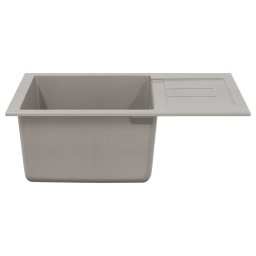 vidaXL Wasbak Grijs 620 x 500 mm 80% Kwarts en 20% Hars