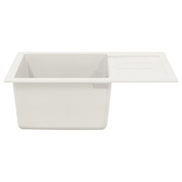 vidaXL Wasbak Wit 620 x 500 mm 80% Kwarts en 20% Hars