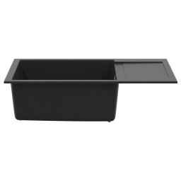 vidaXL Wasbak Zwart 780 x 500 mm 80% Kwarts en 20% Hars
