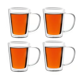 Theeglazen set van 4 elk 250ml dubbelwandig