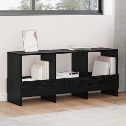 vidaXL Tijdschrift Rek Zwart Eiken 102 x 30 x 45 cm