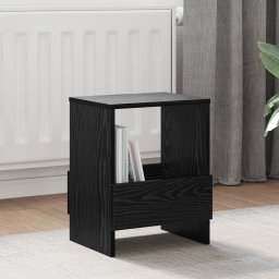 vidaXL Tijdschrift Rek Zwart Eiken 35 x 30 x 45 cm
