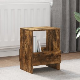 vidaXL Tijdschrift Rek Gerookt eiken 35 x 30 x 45 cm