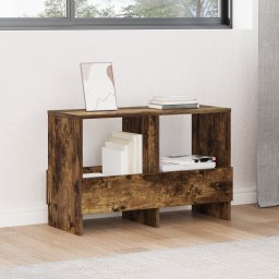 vidaXL Tijdschrift Rek Gerookt eiken 68,5 x 30 x 45 cm