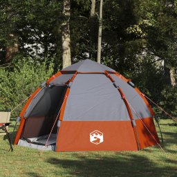 vidaXL Instant tent met regenhoes voor 4 personen met snelle release