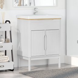 vidaXL Badkamer wastafelkast FLORO Wit 60 x 40 x 80 cm