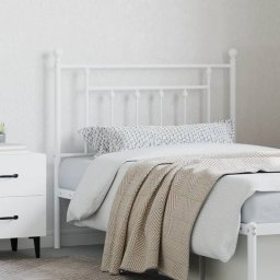 vidaXL Vervangend hoofdbord 90 cm metaal wit