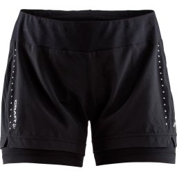 Craft - Maat M - Essential 2-in-1 Sportbroek Dames - Black