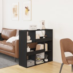 vidaXL Boekenplank 4-laags 100 x 33 x 94,5 cm Bewerkt hout Zwart Eiken