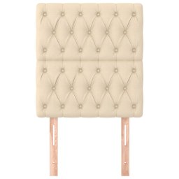 vidaXL Hoofdbord crème 80x7x118/128 cm stof