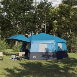 vidaXL Instant tent met regenhuif voor 12 personen met snelontgrendeling