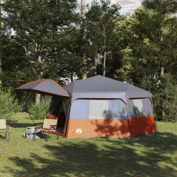 vidaXL Instant tent met regenhuif voor 12 personen met snelontgrendeling