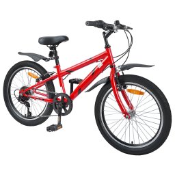 vidaXL Kinderfiets 24 Inch 6-Snelheid voor 8-12 jaar oud Rood