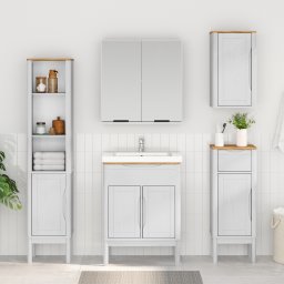 vidaXL Badkamerkast FLORO Wit 35 x 30 x 90 cm Massief Vurenhout