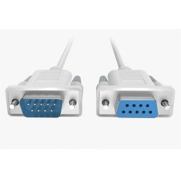 DB9 Male to Female Null Modem Cable,3m White
