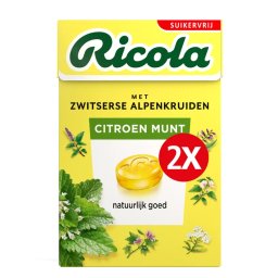 Ricola Keelpastilles Citroen Munt Suikervrij