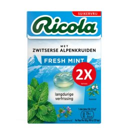 Ricola Keelpastilles Fresh Mint Suikervrij