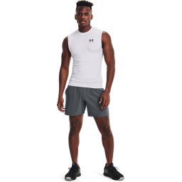 Under Armour Maat L UA HG Armour Comp Heren Sportshirt - Wit - Zwart