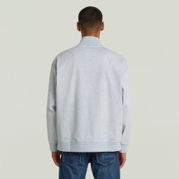 Washed HB Relaxed Half Zip Sweater - Lichtblauw - Heren
