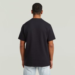 True Regular Structured T-Shirt - Zwart - Heren