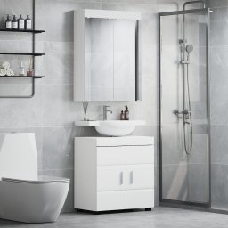 vidaXL Badkamermeubelset TULUM 2 st Wit 60 x 34 x 63 cm Bewerkt hout