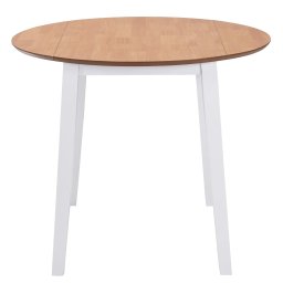 vidaXL Eettafel inklapbaar rond MDF wit
