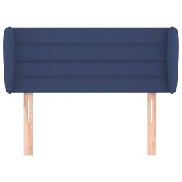 vidaXL Hoofdbord met randen 83x23x78/88 cm stof blauw