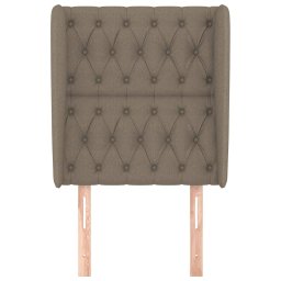 vidaXL Hoofdbord met randen 83x23x118/128 cm stof taupe