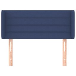 vidaXL Hoofdbord met randen 83x16x78/88 cm stof blauw