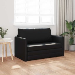 vidaXL Slaapbank Zwart 124 x 71 x 78 cm Kunstleer