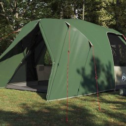 vidaXL Dome Tent 6-Person met dak met opslag Groen 500 x 314 x 206 cm