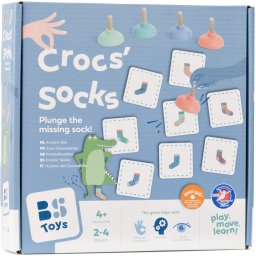BS Toys Kinderspel Crocs’ Socks! - 52-delig Spel - Speelgoed 4 Jaar - Cadeau kind - Memory spelletjes - Actiespel