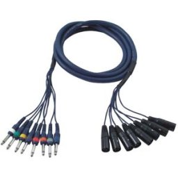 DAP Audio Multicore Studio, 03m, 8x XLR male / 8x Mono Jack