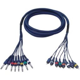 DAP Audio Multicore Studio, 03m, 8x Mono Jack / 8x Cinch