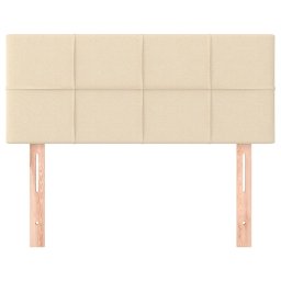 vidaXL Hoofdbord 80x5x78/88 cm stof crèmekleurig