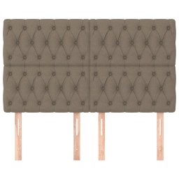 vidaXL Hoofdbord taupe 160x7x118/128 cm Stof