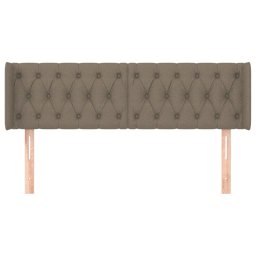 vidaXL Hoofdbord met randen 163x16x78/88 cm stof taupe