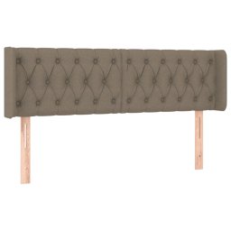 vidaXL Hoofdbord LED 163x16x78/88 cm stof taupe