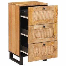 vidaXL Dressoir met lade Bruin 40 x 33 x 75 cm Massief Mango Hout