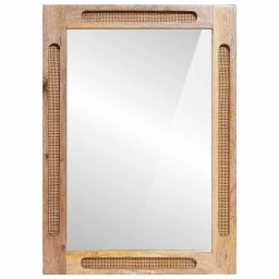 vidaXL Badkamer Spiegel Bruin 50 x 2,5 x 70 cm Massief Mango Hout
