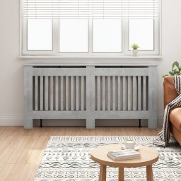 vidaXL Radiatorafdekking Betongrijs 172 x 19 x 81,5 cm Bewerkt hout