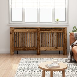 vidaXL Radiatorafdekking Oud hout 172 x 19 x 81,5 cm Bewerkt hout