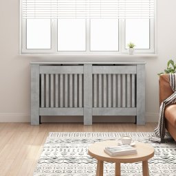 vidaXL Radiatorafdekking Betongrijs 152 x 19 x 81,5 cm Bewerkt hout