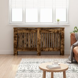 vidaXL Radiatorafdekking Gerookt eiken 152 x 19 x 81,5 cm Bewerkt hout
