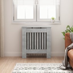 vidaXL Radiatorafdekking Betongrijs 78 x 19 x 81,5 cm Bewerkt hout