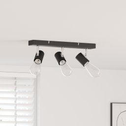 vidaXL Plafondspot met schijnwerpers Zwart 38 x 6,5 x 11,5 cm Metaal