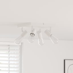 vidaXL Plafondspot met schijnwerpers Wit 26 x 26 x 11,5 cm Metaal