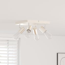 vidaXL Plafondspot met schijnwerpers Nikkel 26 x 26 x 11,5 cm Metaal